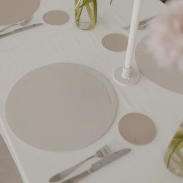 Wendbares Platzset Wie schön creme