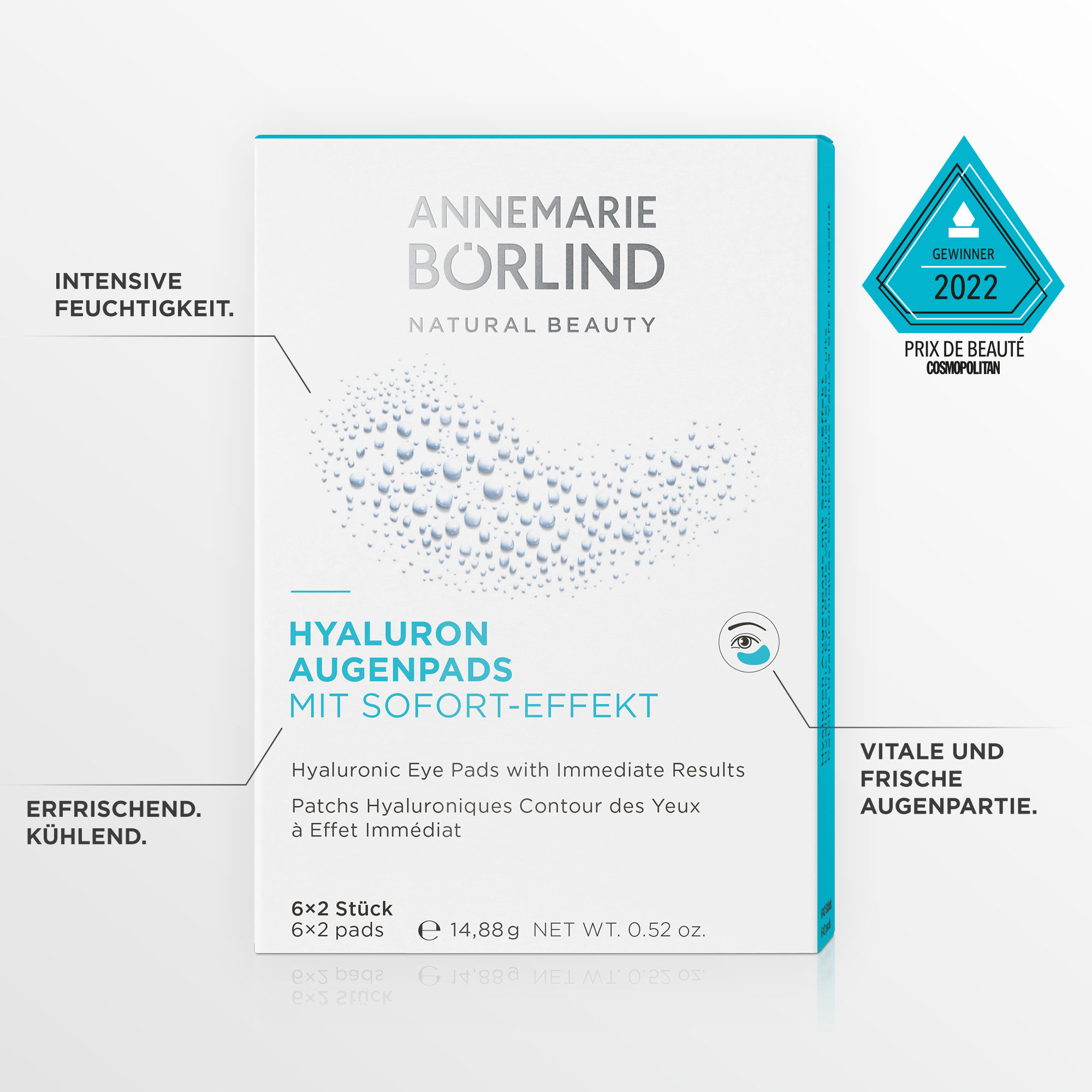 Hyaluron Augenpads mit Sofort-Effekt