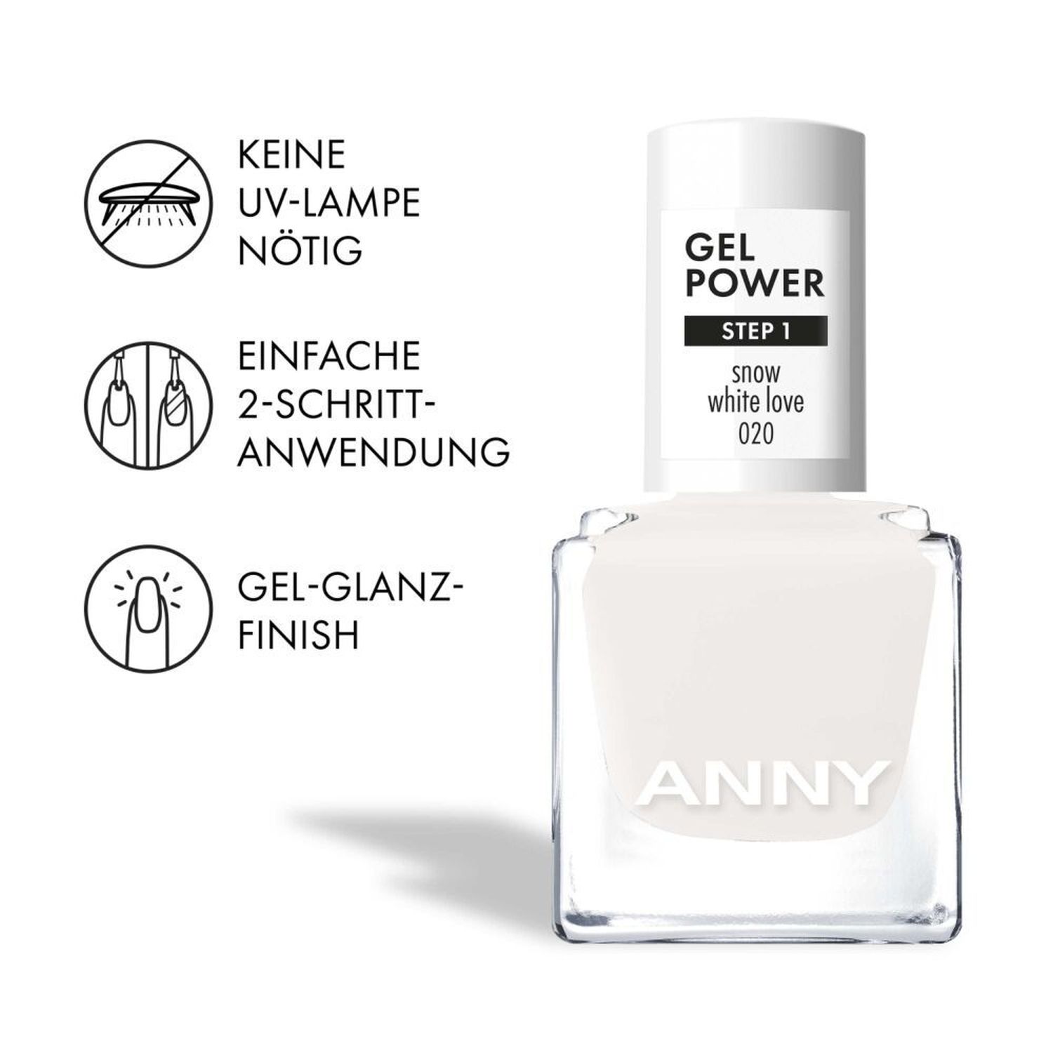 Gel Power Nail Polish 20 snow white love