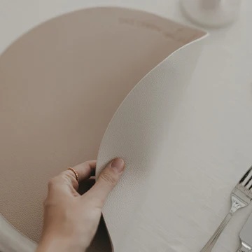 Wendbares Platzset Das Leben ist schön Creme
