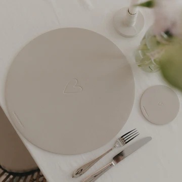 Wendbares Platzset Das Leben ist schön Creme