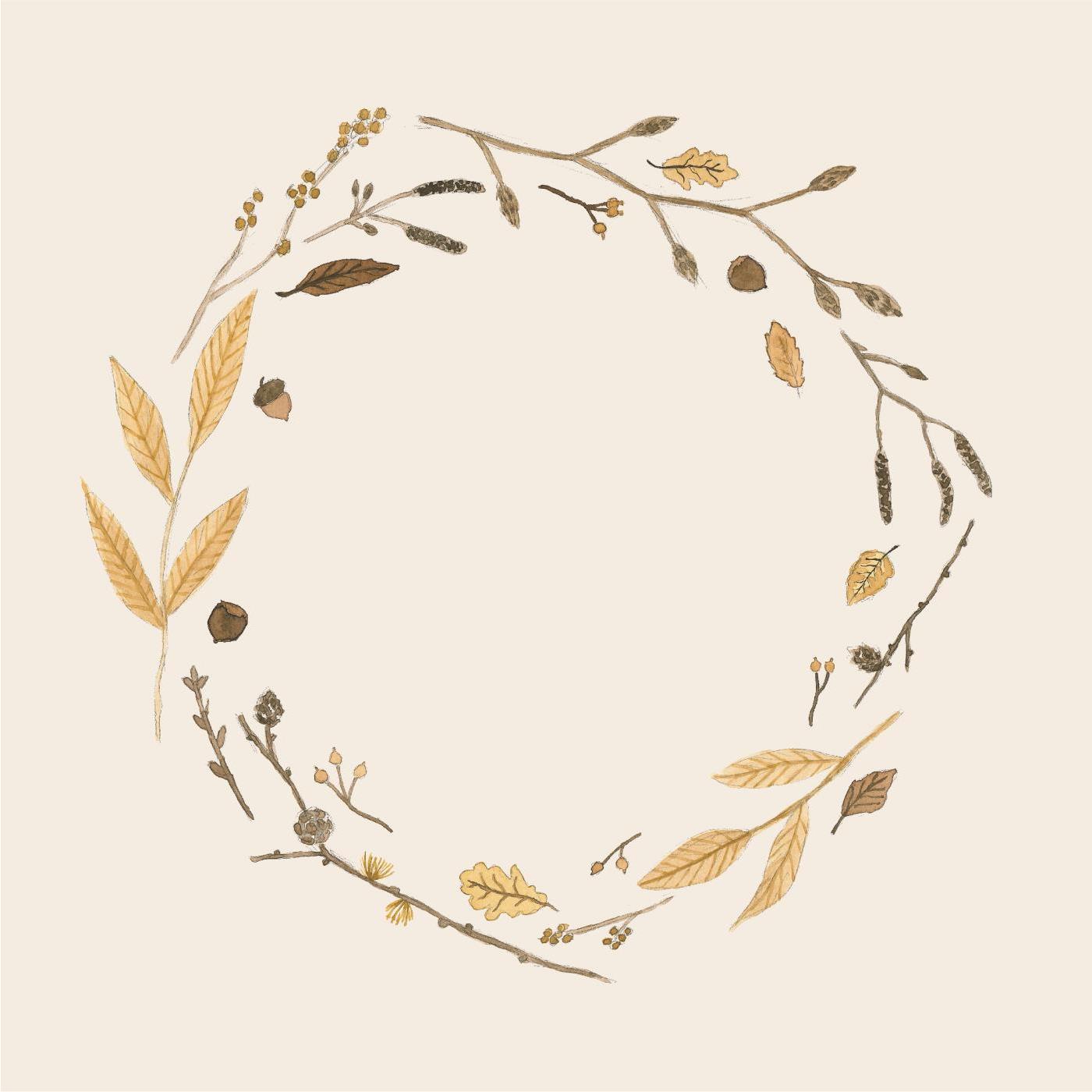 Serviette Herbstkranz 20 Stck