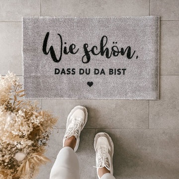 waschbare Fußmatte Wie Schön grau 75x45cm