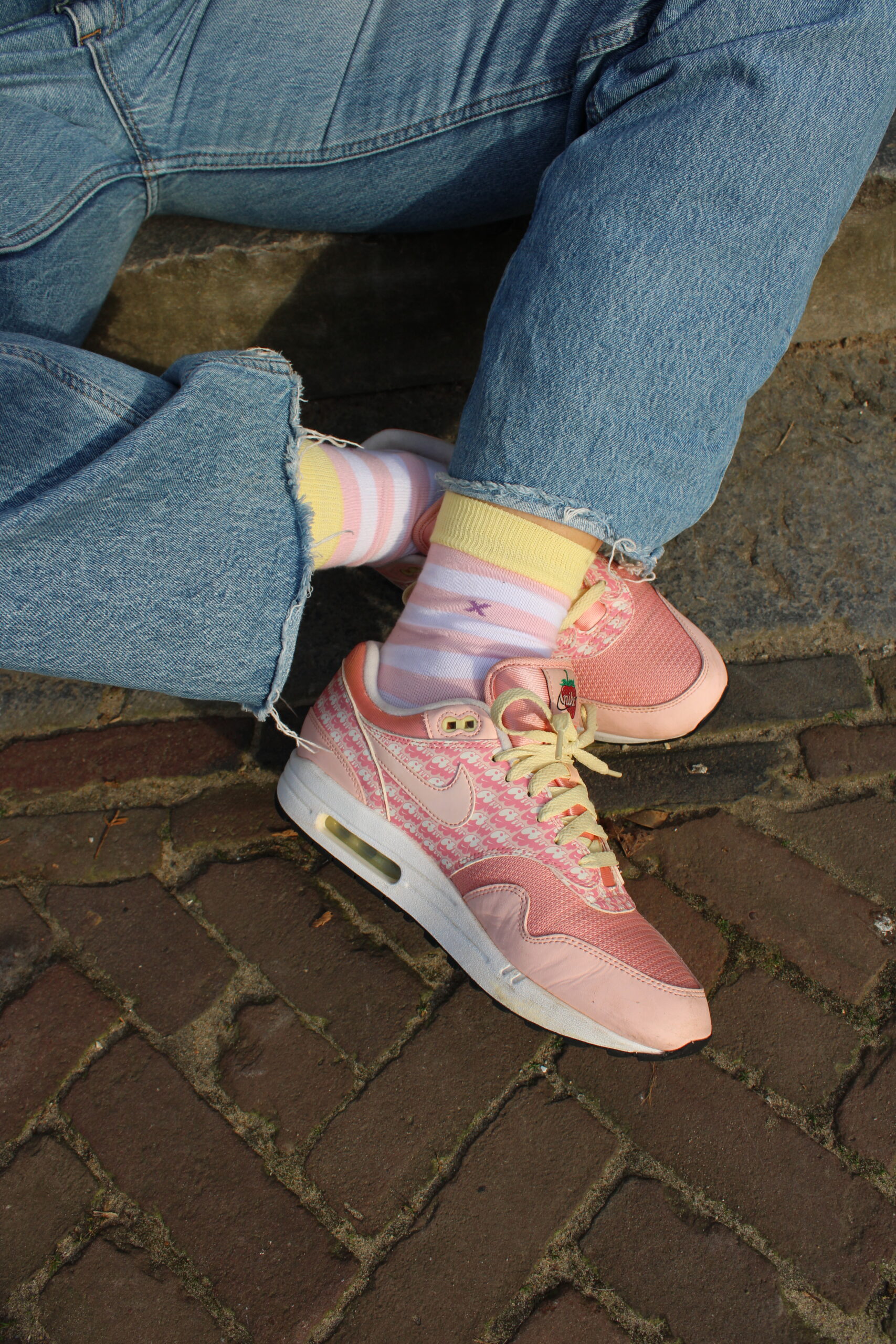 Trend Socken Streifen medium Baumwolle candy pink 37-41