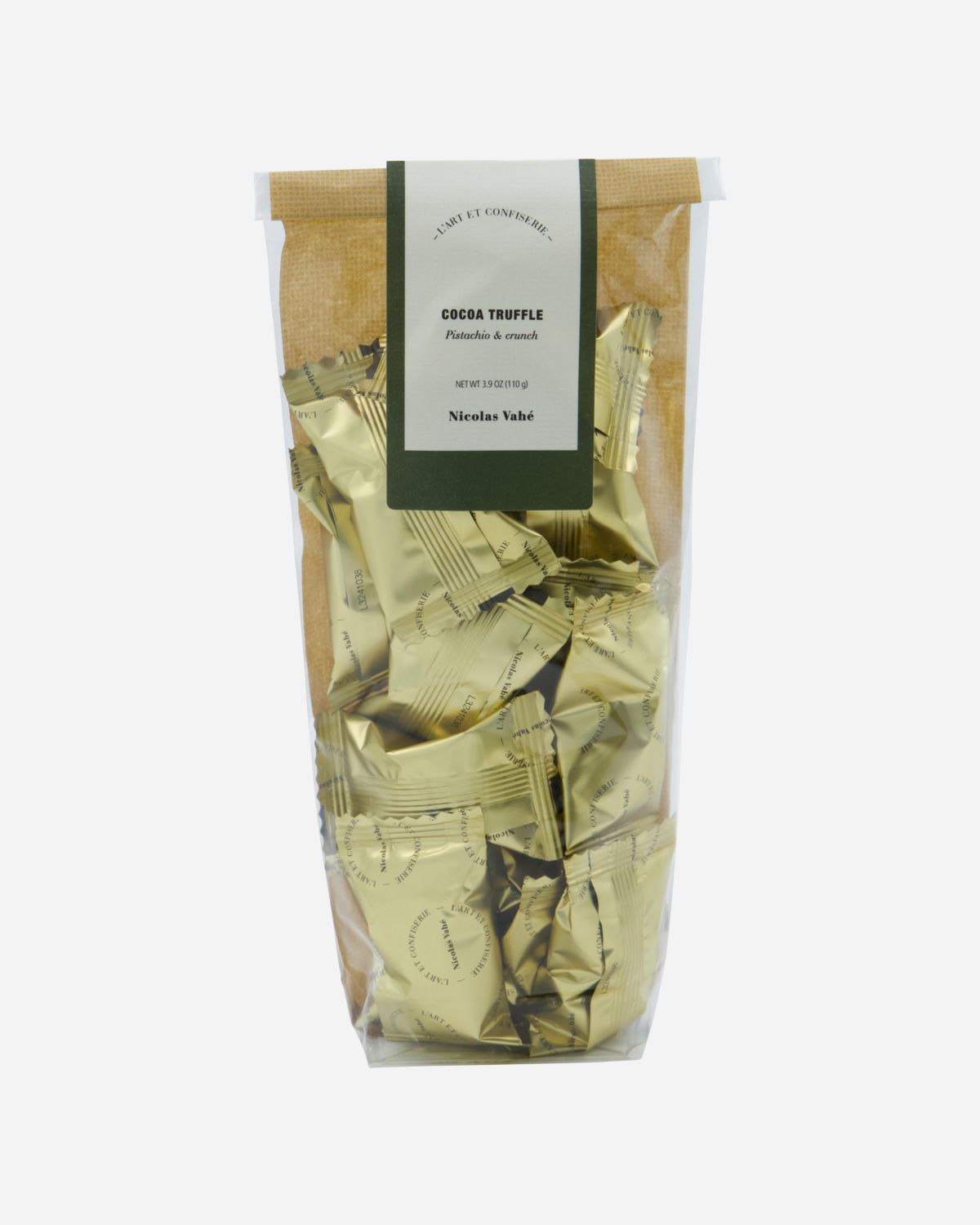 Schokotrüffel - Cocoa truffle with pistachio and crunch