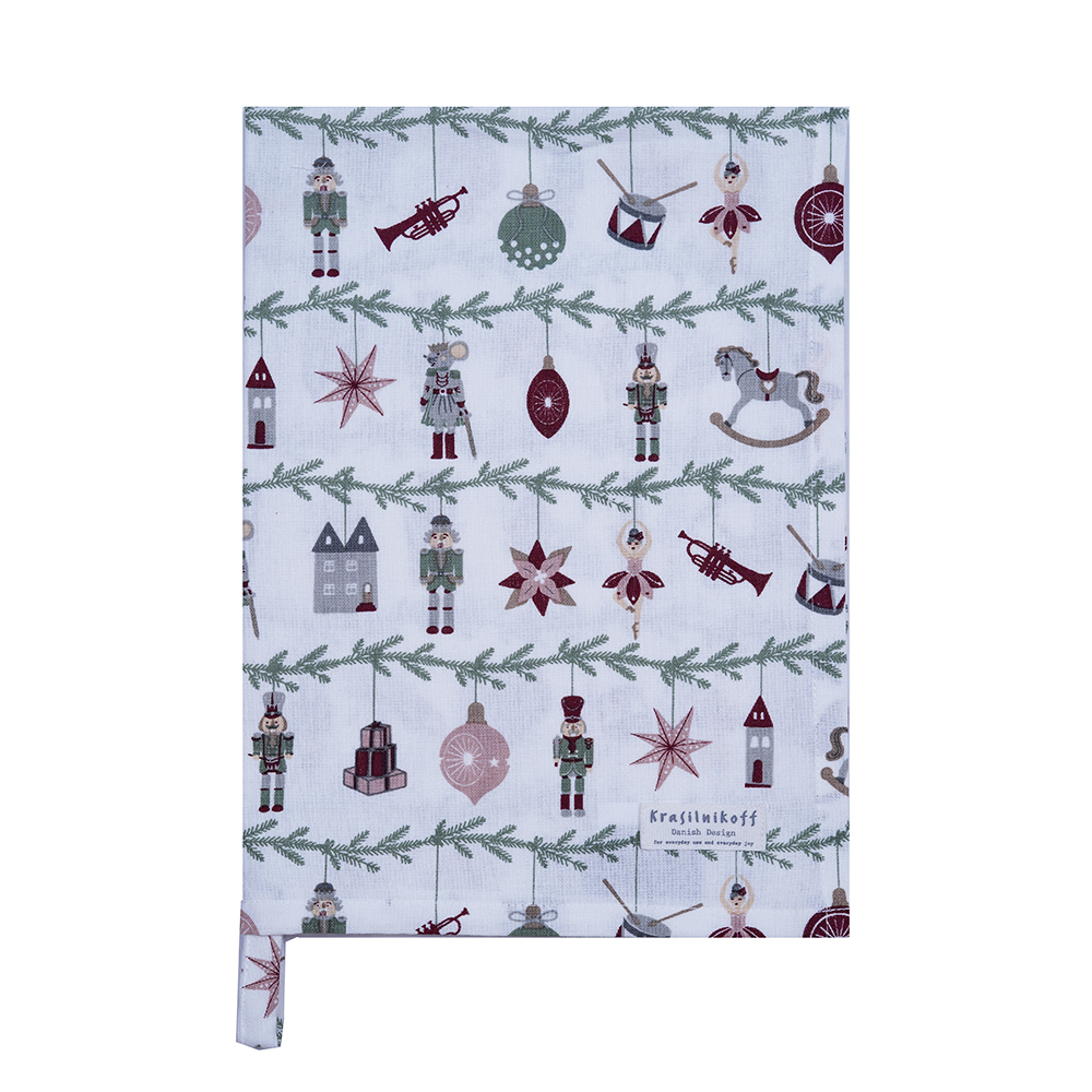 Tea Towel, Nutcracker Guirlande, White