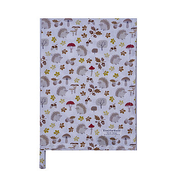 Geschirrtuch Tea Towel Hedgehog and bunnies brown