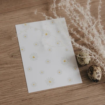 Aquarellkarte Daisies