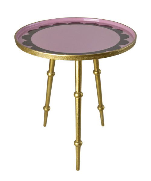 Metalltisch rund - Pink