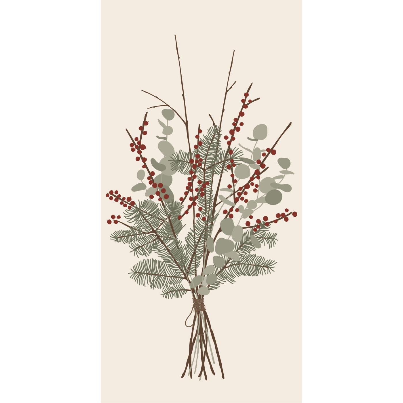 Serviette Weihnachtsstrauß 16 Stck