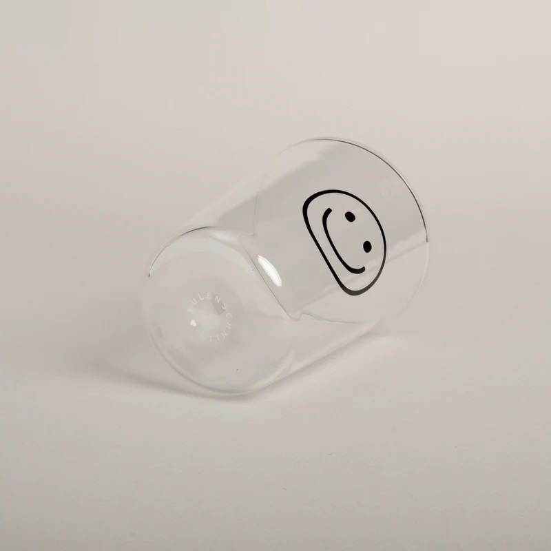 Trinkglas Smiley schwarz