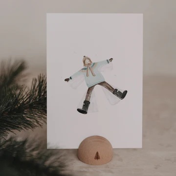 Aquarellkarte Snow angel