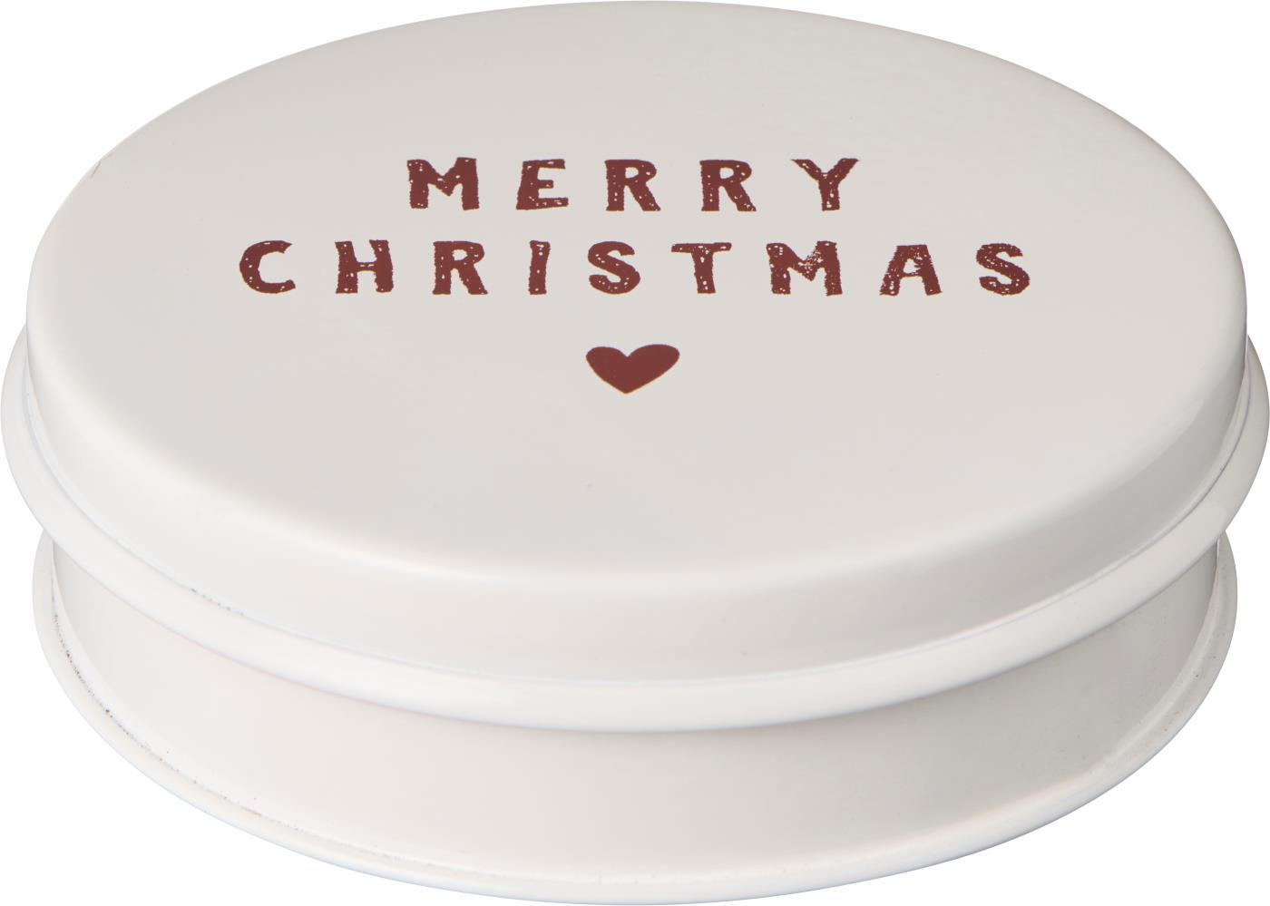 Dose mit 3 Stern-Keksausstechern Merry Christmas auf Deckel
