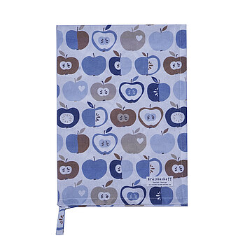 Geschirrtuch Tea Towel Retro apples blue