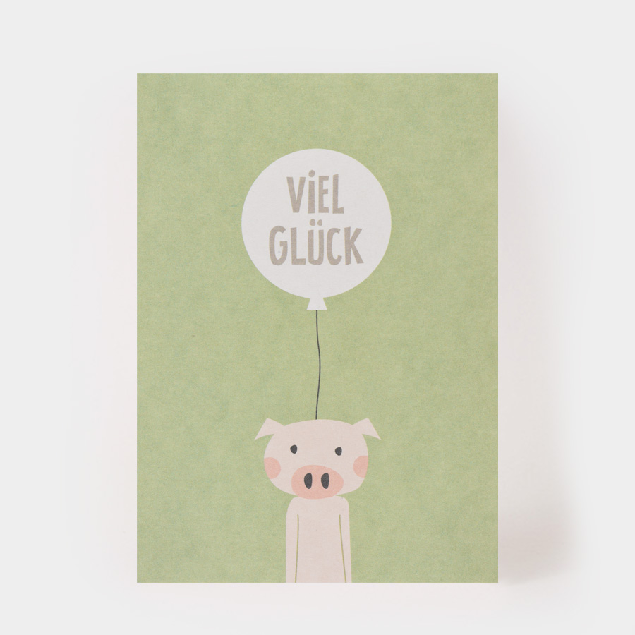Postkarte Viel Glück