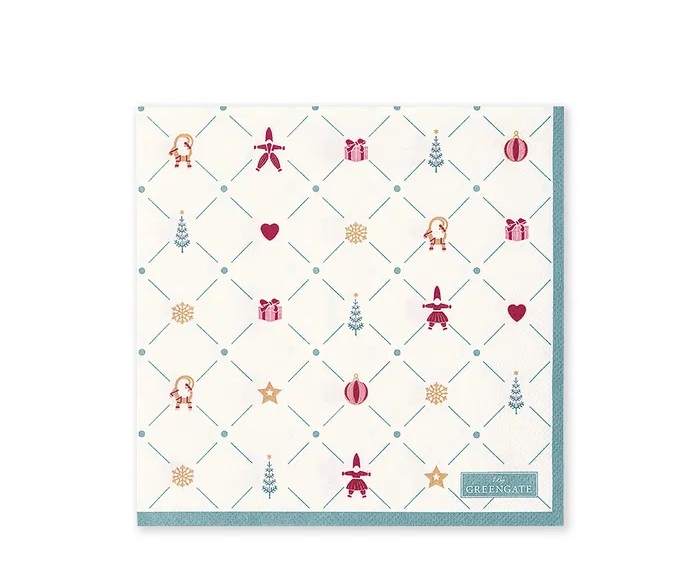 Servietten Napkin Clarina white large