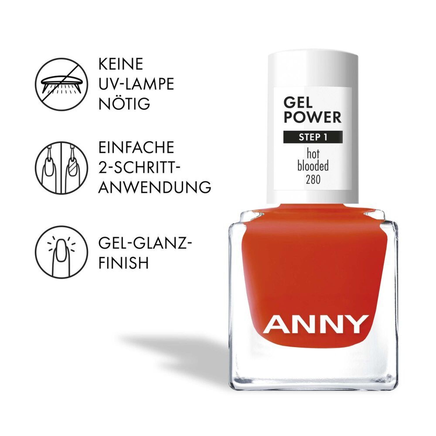 Gel Power Nail Polish 280 hot blooded