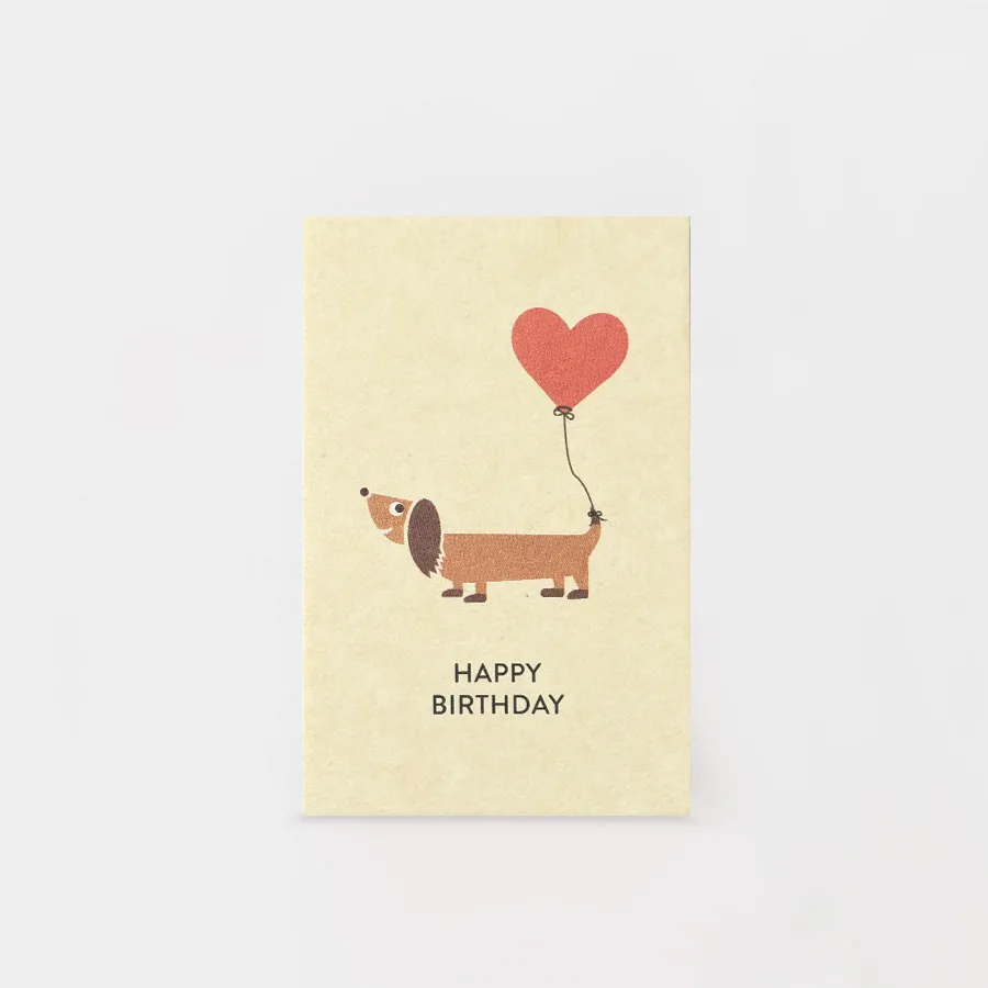 DACKEL GEBURTSTAG MINIKARTE