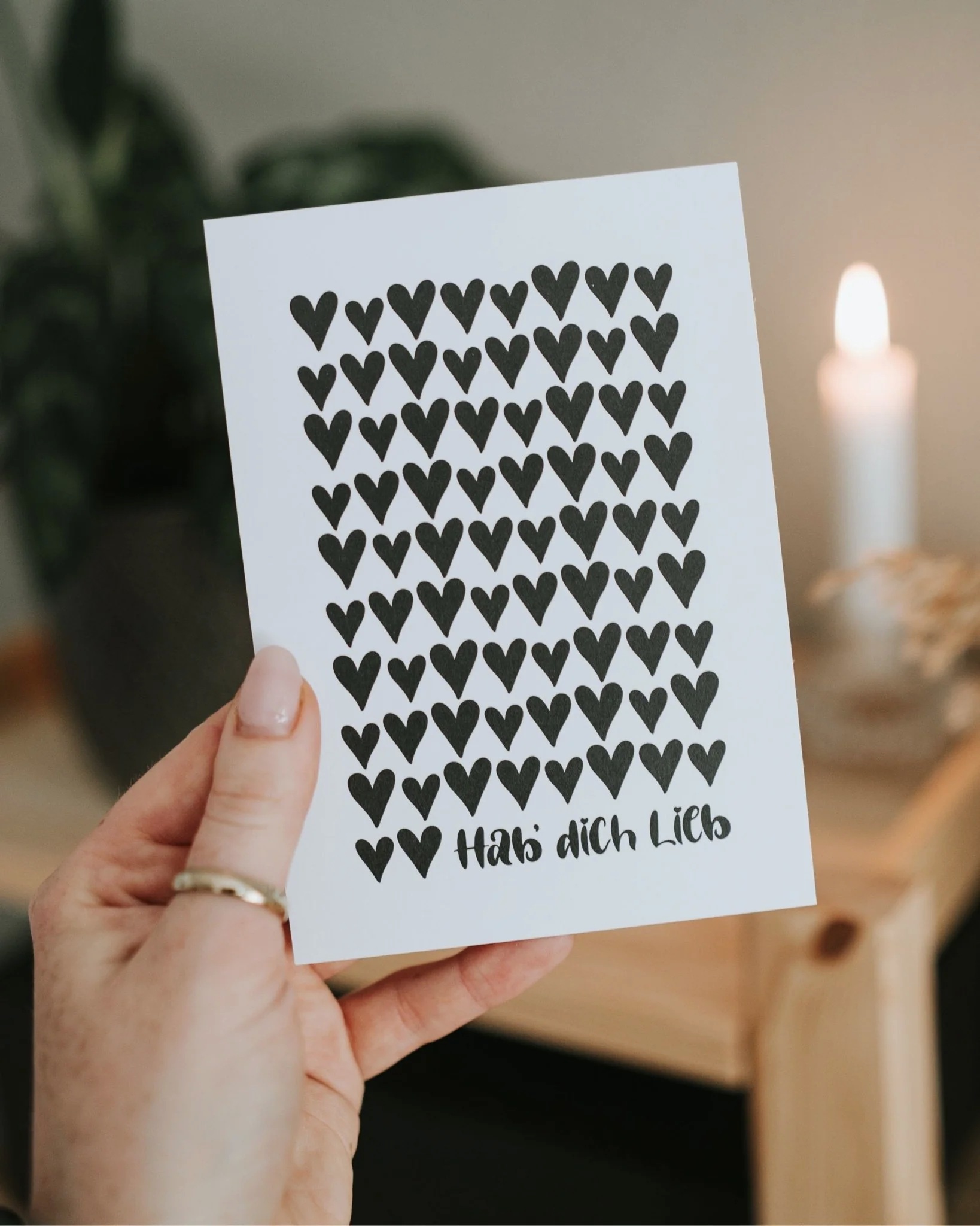 Postkarte "Hab dich lieb"