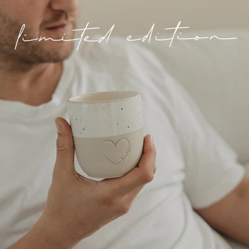 Limitierter Becher großes Herz Papa