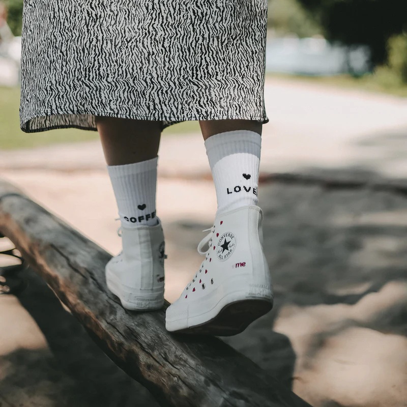 Socken weiß Coffee Lover 35-38 (S)