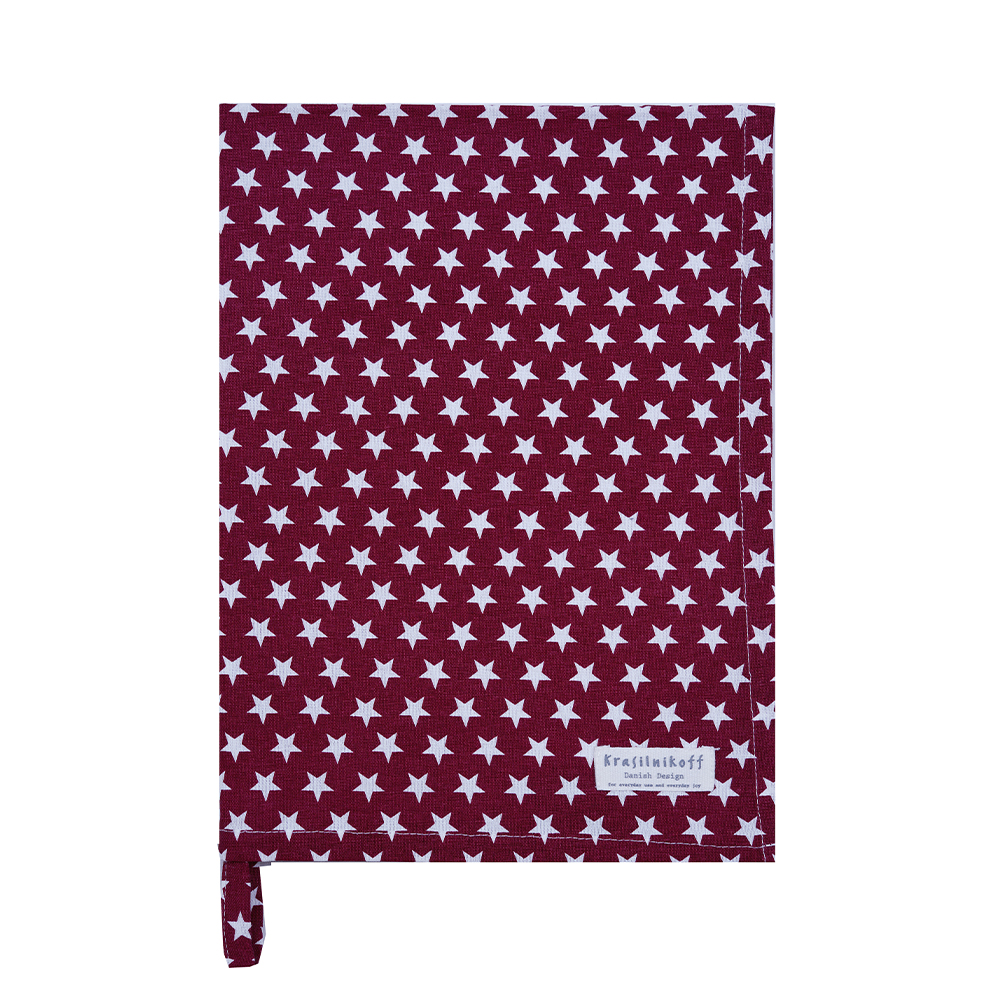 Tea Towel, Stars, Red