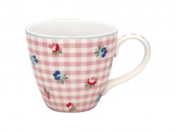 Mug Viola check pale pink