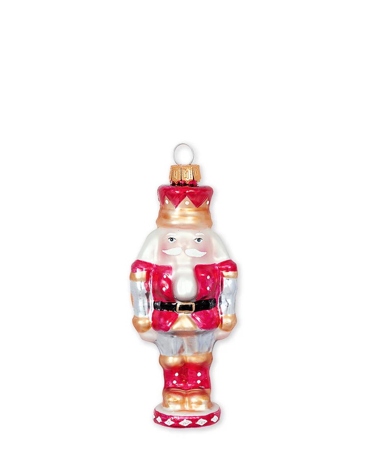 Ornament glass Nutcracker red medium