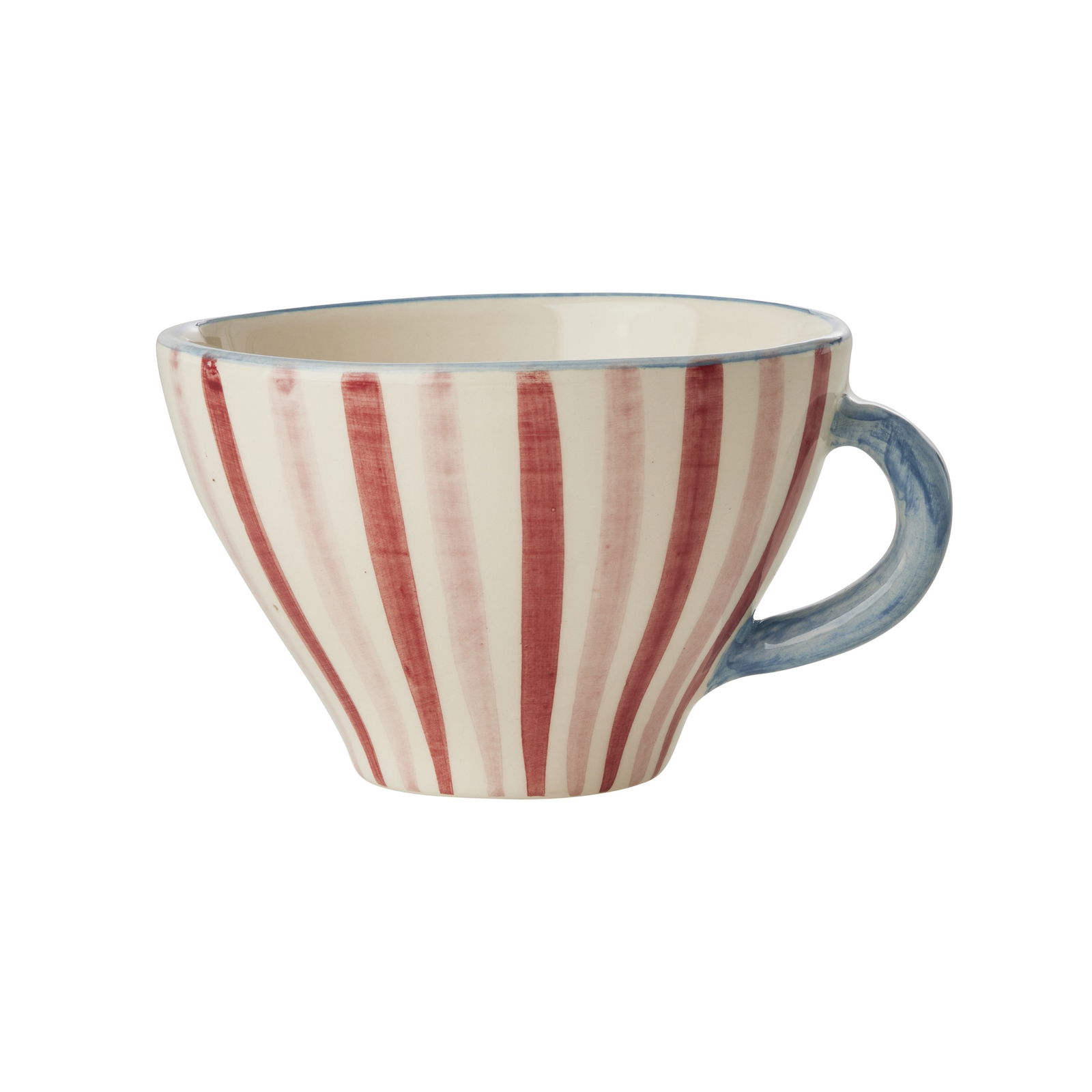 Keramik Teetasse - Hand-painted Stripes