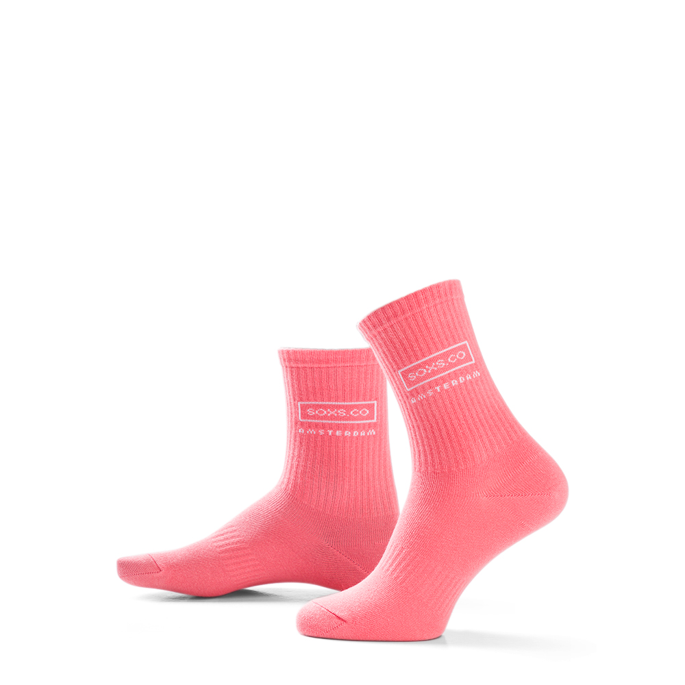 Sport Socken medium Baumwolle coral white 37-41
