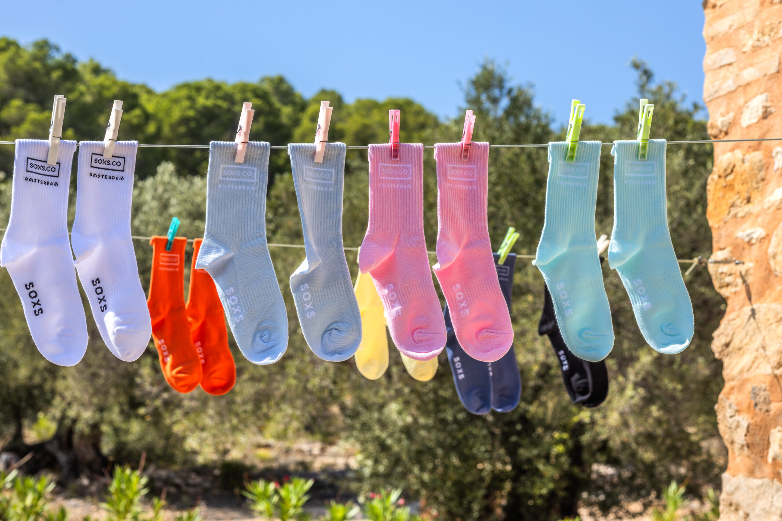 Sport Socken medium Baumwolle coral white 37-41