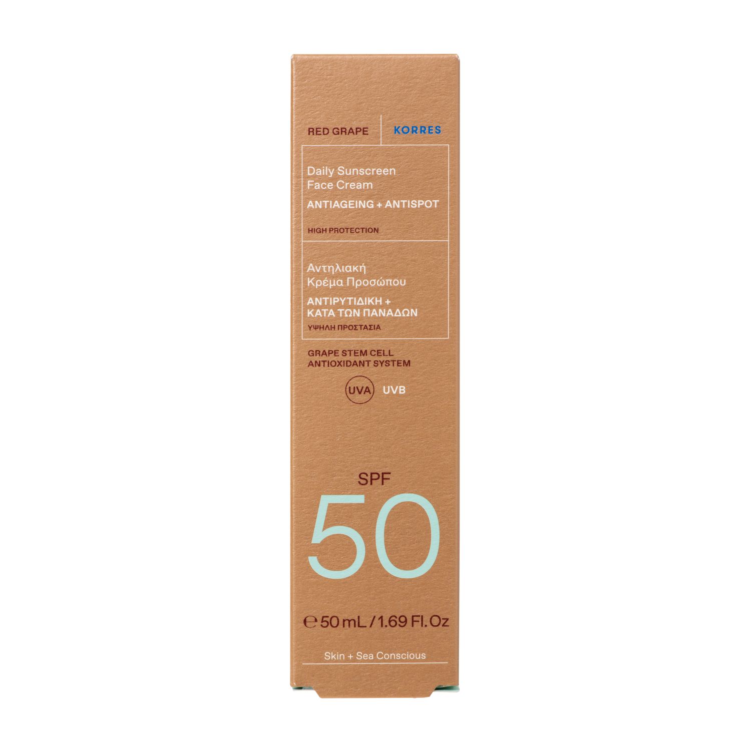 RED GRAPE Sonnencreme für das Gesicht SPF50 Anti-Aging + Anti-Dark-Spot