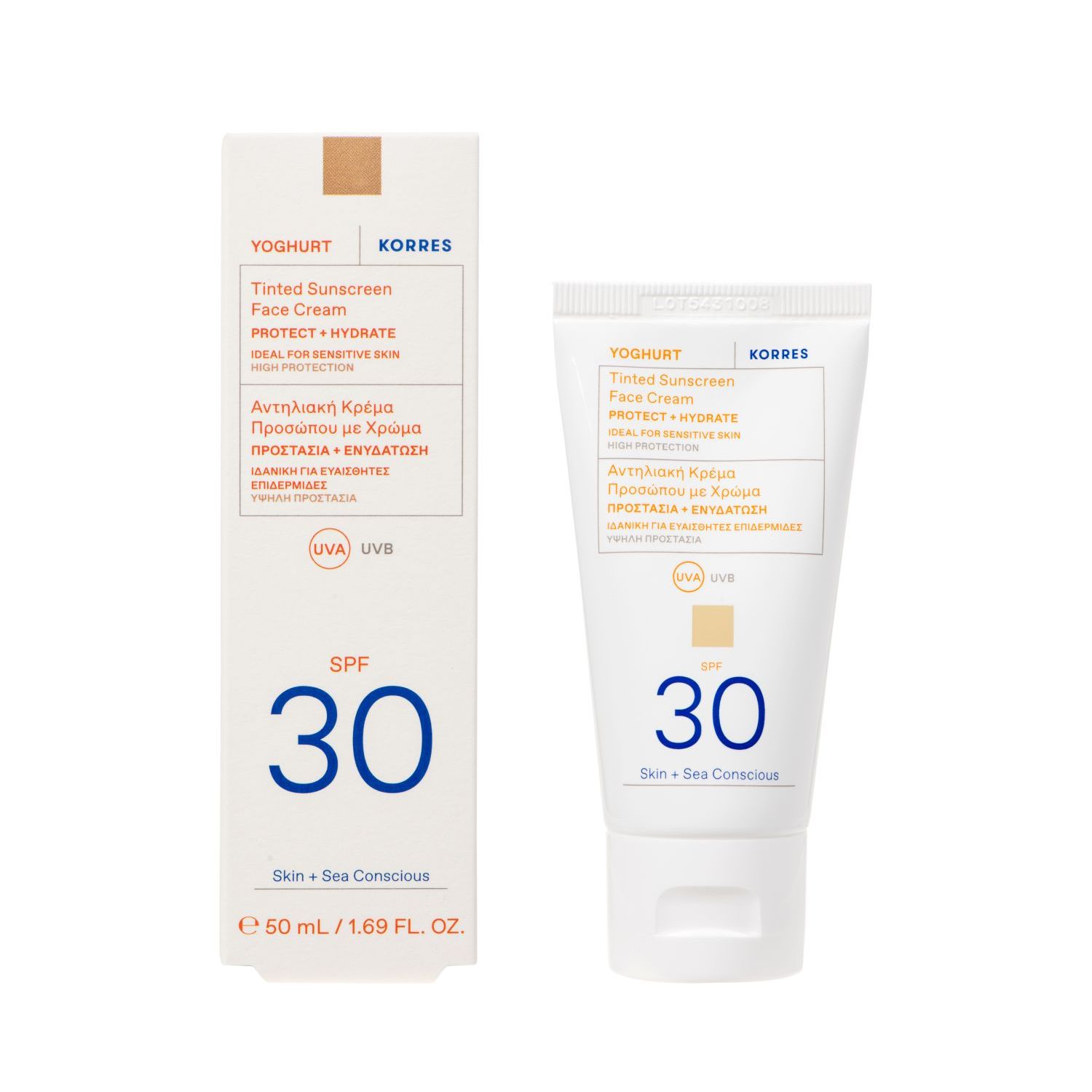 YOGHURT Getönte Sonnencreme für das Gesicht SPF30