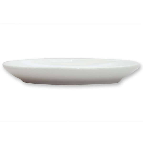 Seifenschale oval Porzellan mit Rillen