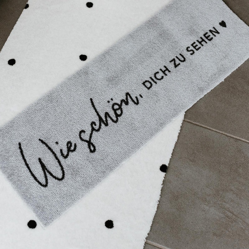 Kleine waschbare Fußmatte Grau Wie Schön 75 x 25