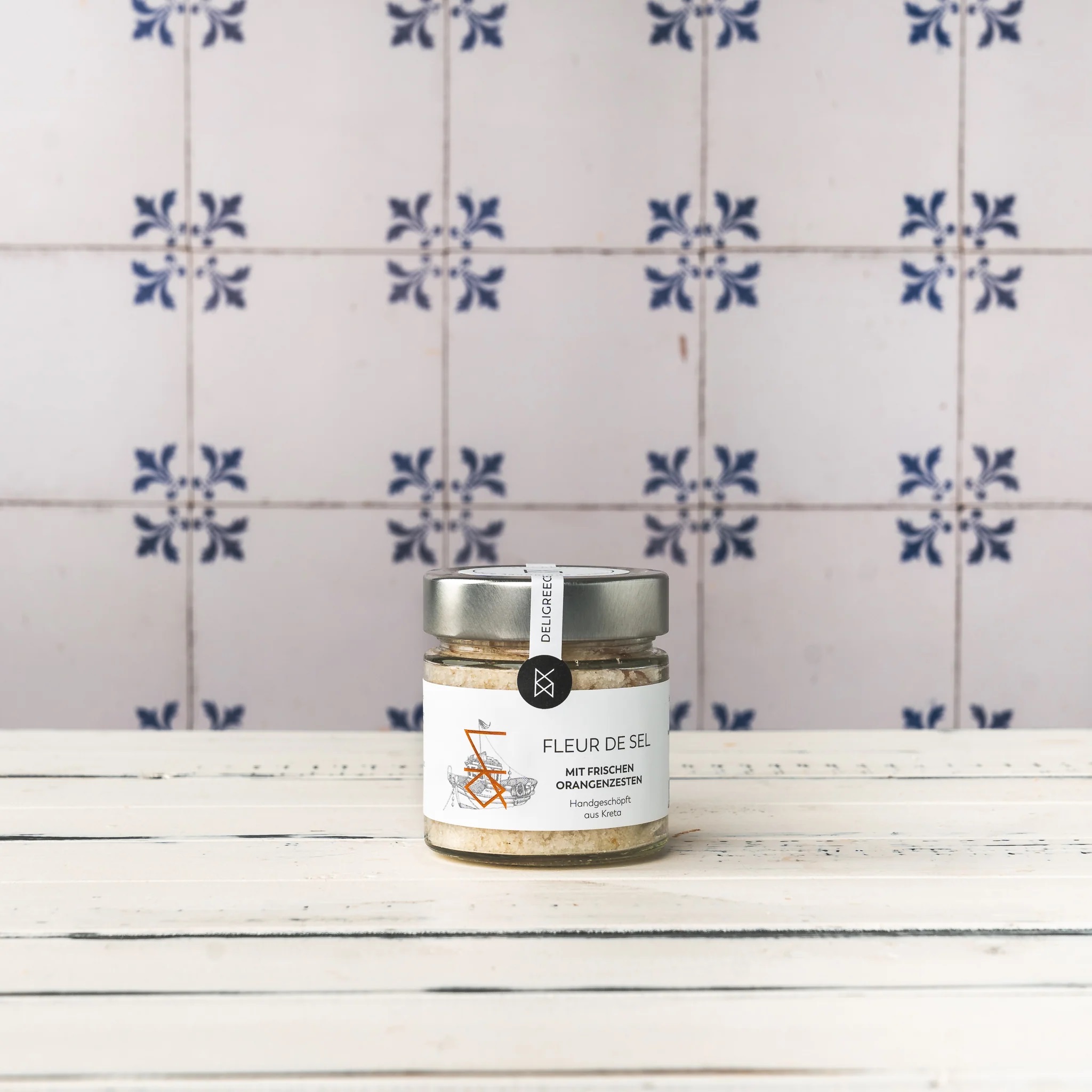 Fleur de Sel handgeschöpft mit Orangenzesten 160g