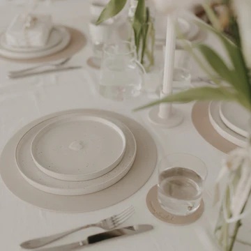 Wendbares Platzset Wie schön creme