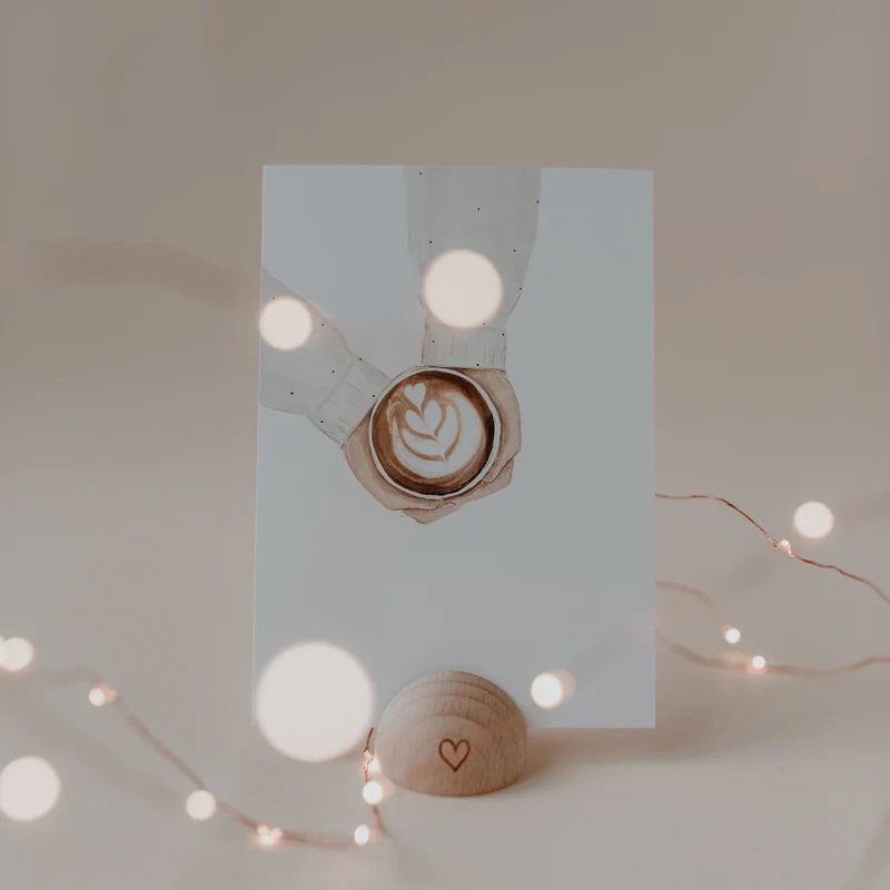 Aquarellkarte Coffee