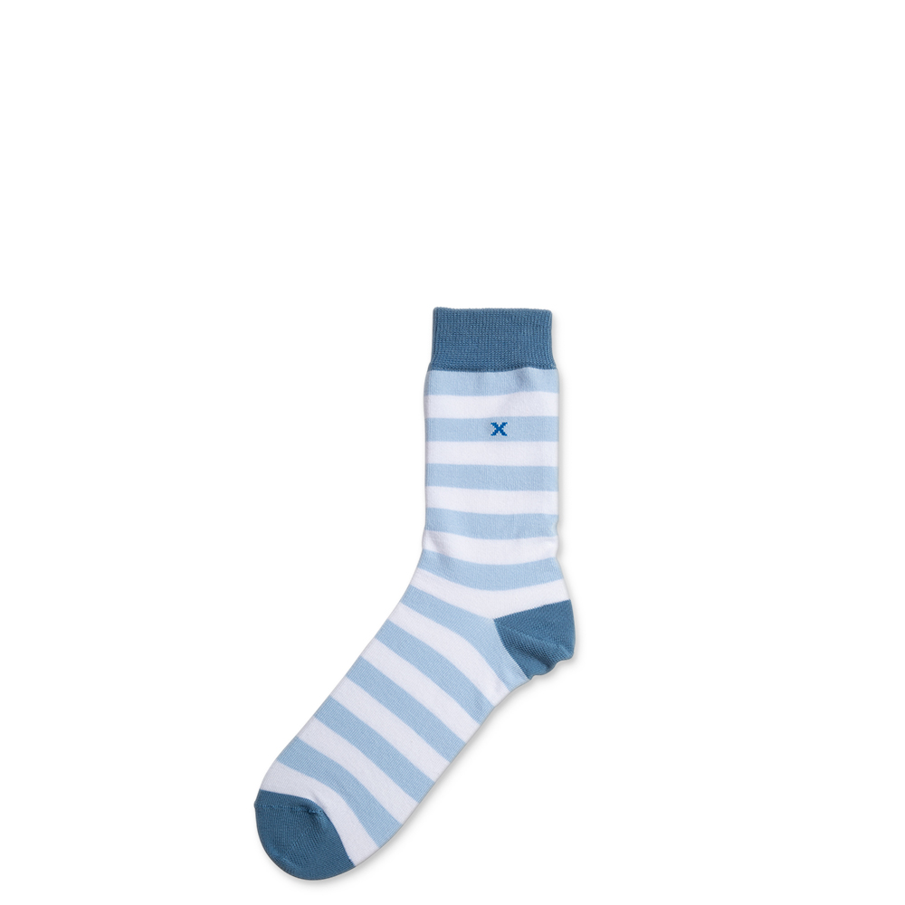 Trend Socken Streifen medium Baumwolle iced aqua 42-46