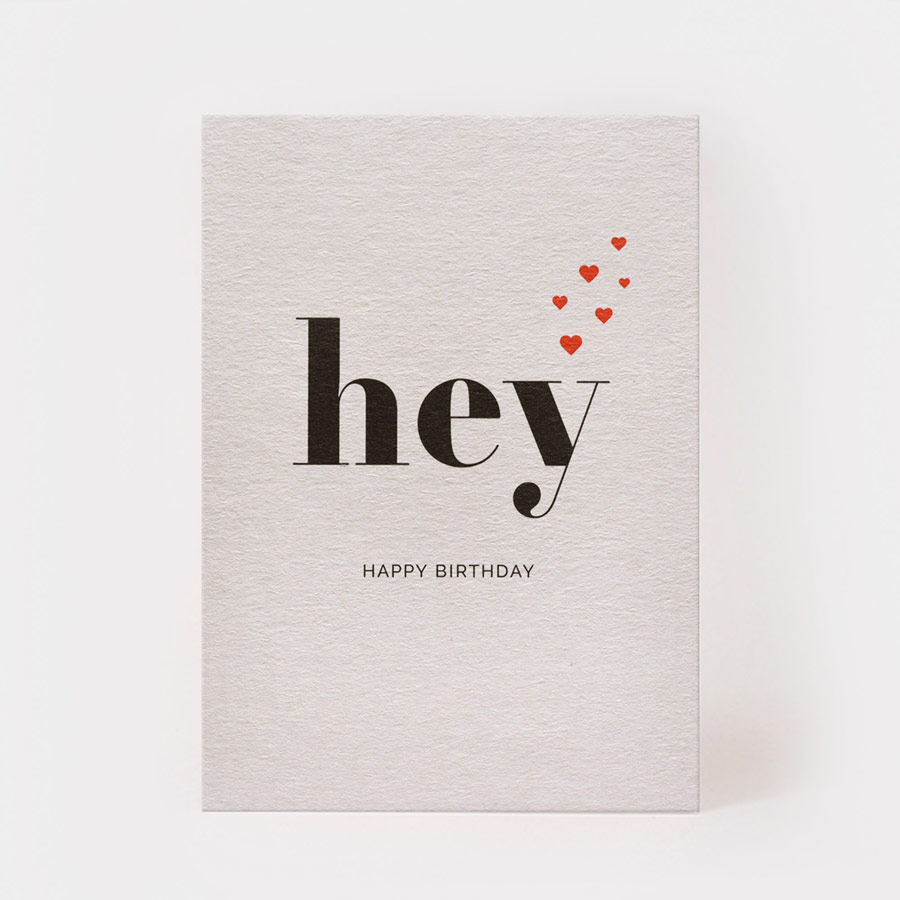 Postkarte Hey Happy Birthday