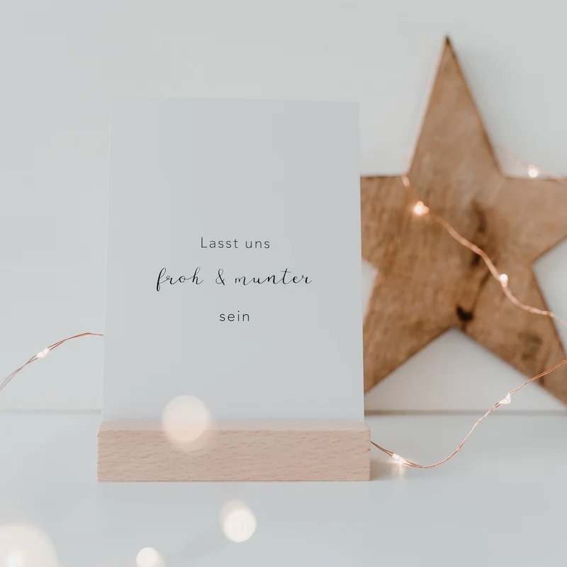 Weihnachtskarte Froh & Munter