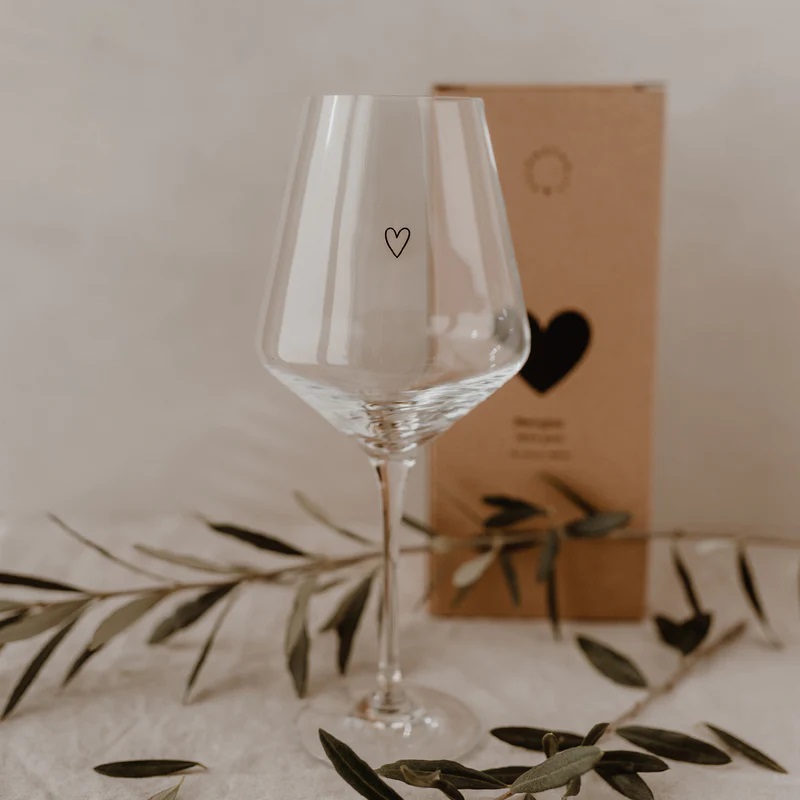 Weinglas mit Herz 490ml