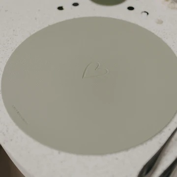 Wendbares Platzset Herz grün