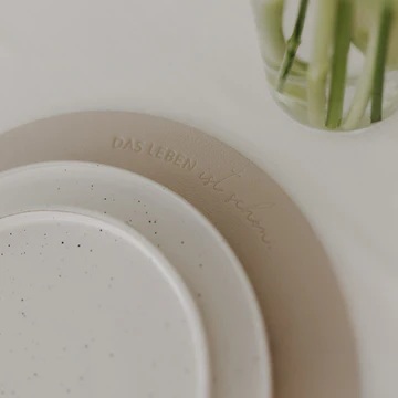 Wendbares Platzset Das Leben ist schön Creme
