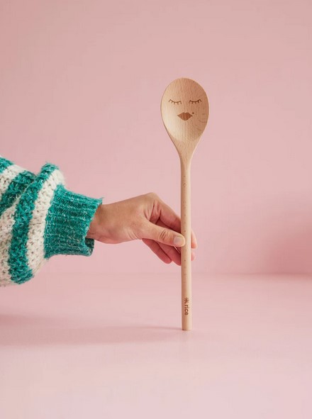 Wooden Cooking Spoon Augen zu Kochlöffel