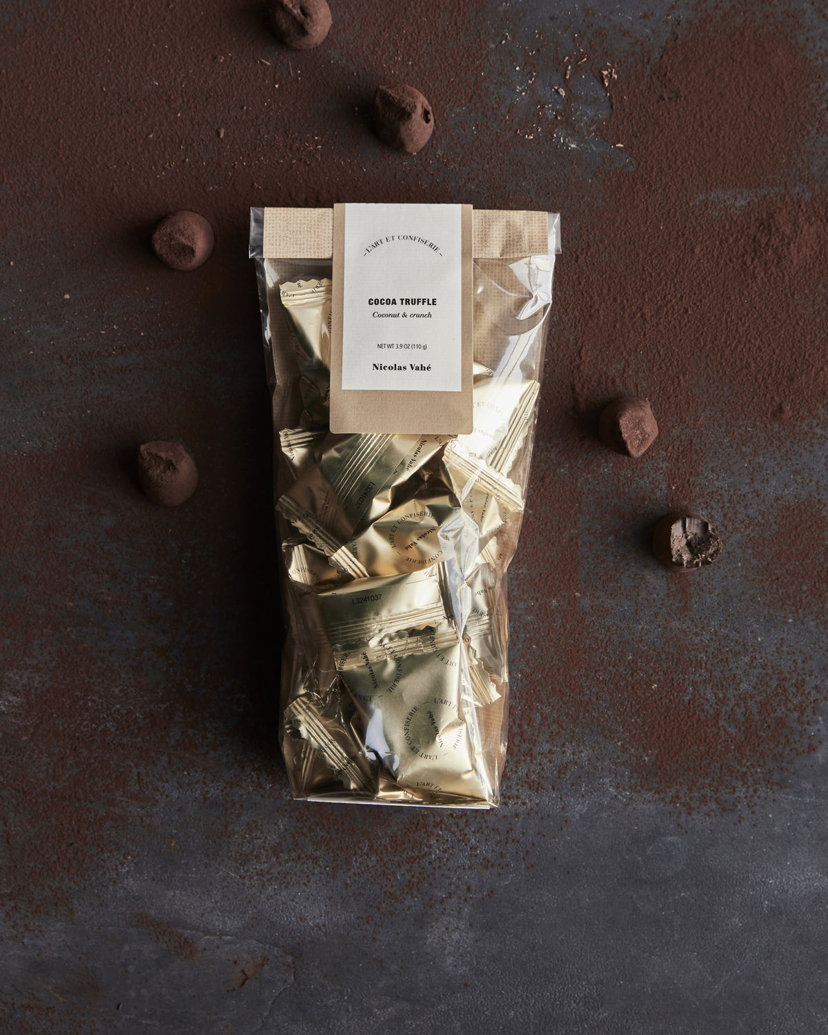 Schokotrüffel - Cocoa truffle with caramel and crunch