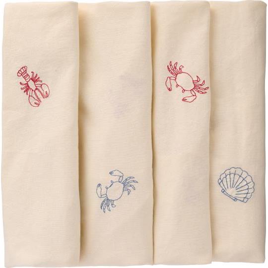 Tischdecke Atlantis quadratisch m/Hummern, Krabben und Muscheln