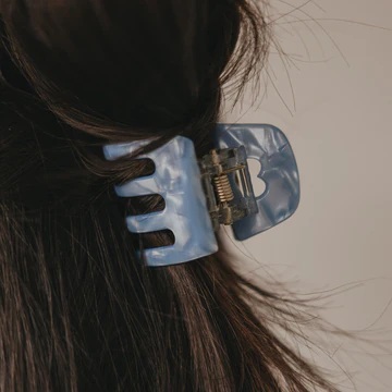 Haarspange klein Herz Sky