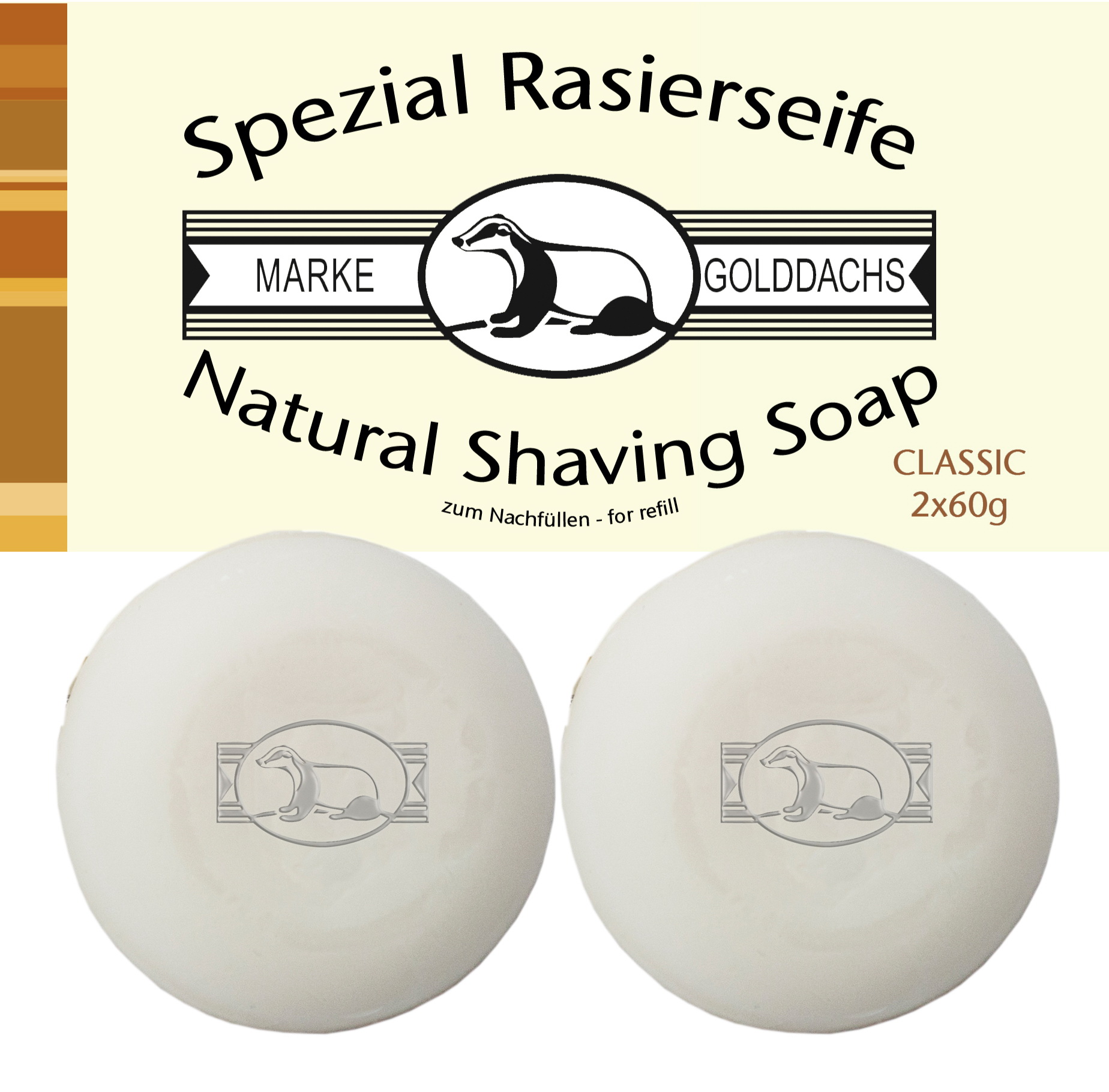 Classic Rasierseife Nachfüllpackung 2x60g