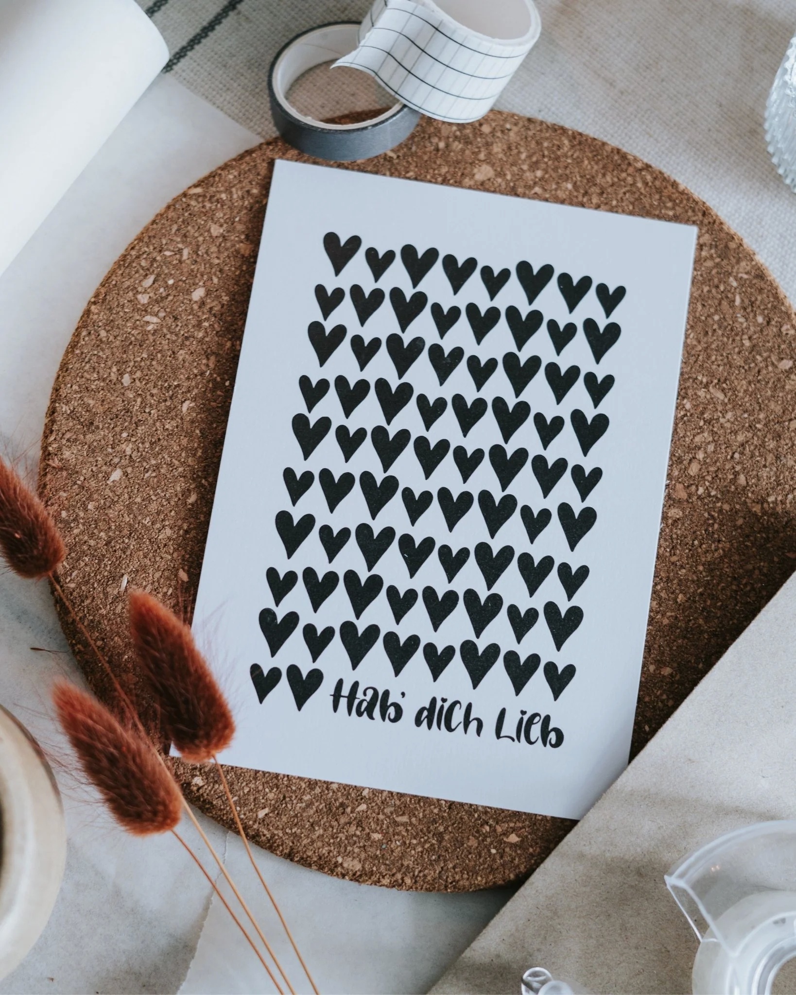 Postkarte "Hab dich lieb"